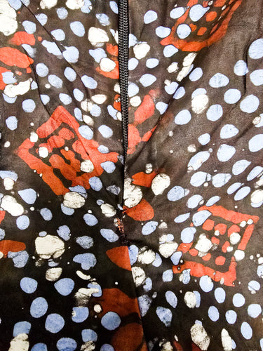 Handmade Adire Print High-Waist Shorts – Size 10/12 (Clearance Repair Sale)