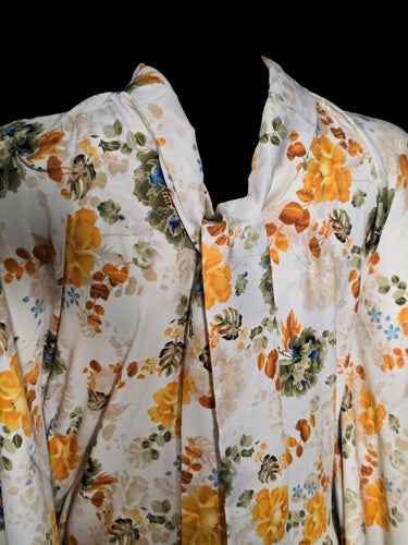 Floral-patterned fabric on a white background