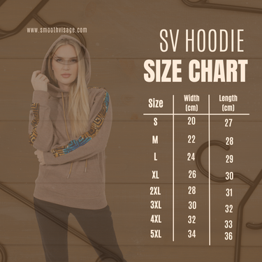 Smooth Visage Gray Luxe Hoodie with Ankara Accent Sleeves