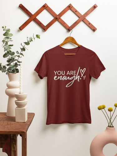 Christian graphic tee for women featuring simple cross typography