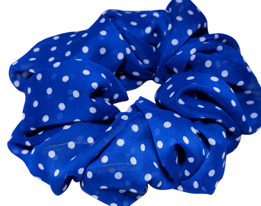 Large polka dot scrunchie for ponytails and buns