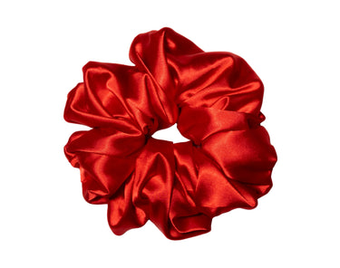 Jumbo Red Satin Scrunchie