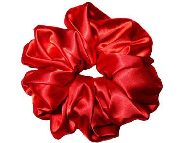 XXL Jumbo Red Satin Scrunchie