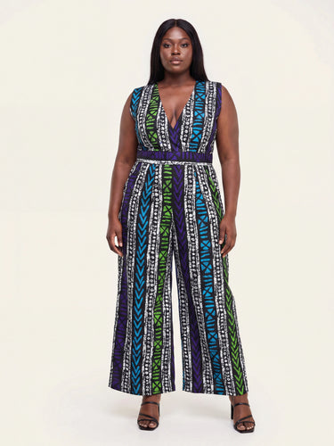 Royal Rhythm Ankara Wide-Leg Jumpsuit – Women's African Print One-Piece