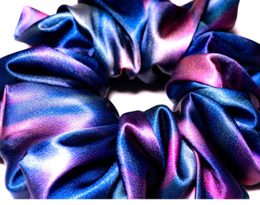 Luxury Thick Satin Scrunchie – Deep Galaxy Tones | Smooth Visage