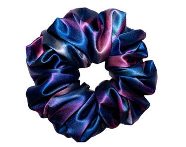 Luxury Thick Satin Scrunchie – Deep Galaxy Tones | Smooth Visage