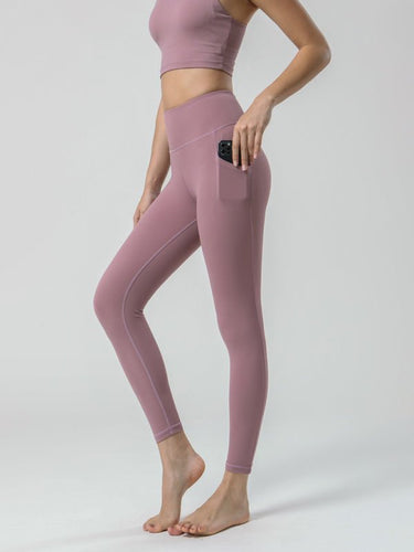 Double Sided Brushed Yoga Ninth Pants High Waist Pocket Sports Yoga Pants Women - Smooth Visage
