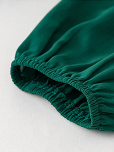 Elegant lace solid color V - neck dress - Smooth Visage