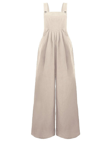 Full Size Square Neck Wide Strap Overalls - Smooth Visage