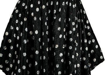 Handkerchief Hem Black Polka Dot Skirt – Boho Chic Style by Smooth Visage - Smooth Visage