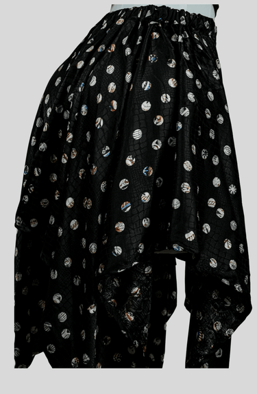 Handkerchief Hem Black Polka Dot Skirt – Boho Chic Style by Smooth Visage - Smooth Visage