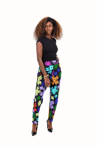 Lola Floral Design Ankara Pant for Women - Smooth Visage