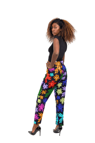 Lola Floral Design Ankara Pant for Women - Smooth Visage