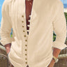 Men's Full Size Button Front Long Sleeve Shirt Plus Size - Smooth Visage