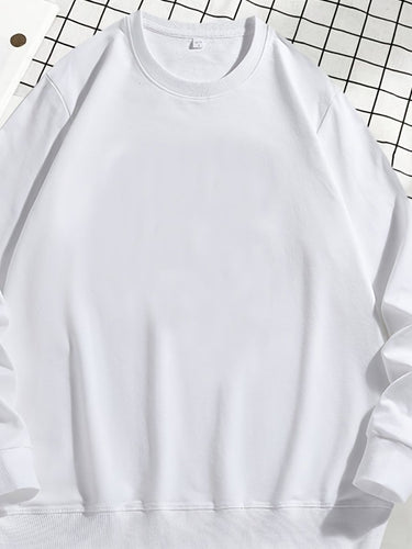 Men's Plus Size Round Neck Sweatshir - Smooth Visage