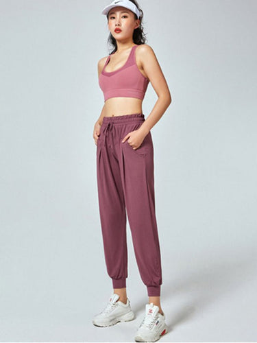 New quick - drying pants loose casual running trousers fitness pants bundle feet - Smooth Visage