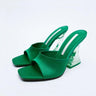 Open Toe High Heel Sandals - Smooth Visage
