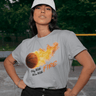 Play With Fire Basketball Graphic T-Shirt – Womens Motivational Sports Tee - Smooth Visage