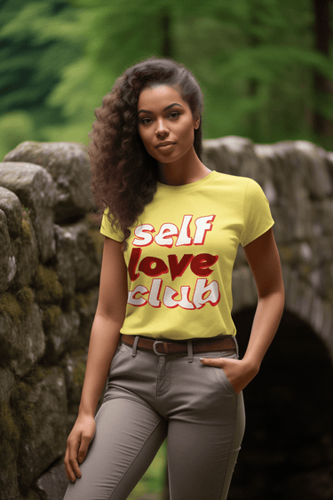 Self Love Club Graphic T-Shirt – Positive Affirmation Tee for Women | Cotton Unisex Fit | Multiple Colors - Smooth Visage