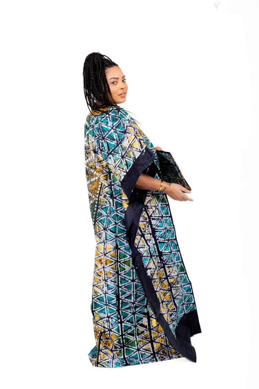 Smooth Visage African Print Adire Boubou (Bubu) Kaftan Gown for Women - Smooth Visage