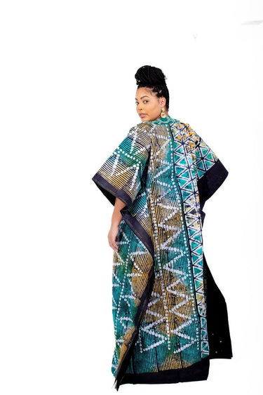 Smooth Visage African Print Adire Boubou (Bubu) Kaftan Gown for Women - Smooth Visage