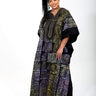 Smooth Visage African Print Adire Embroidery Design Boubou(BuBu) Rhinestone Kaftan Gown - Smooth Visage