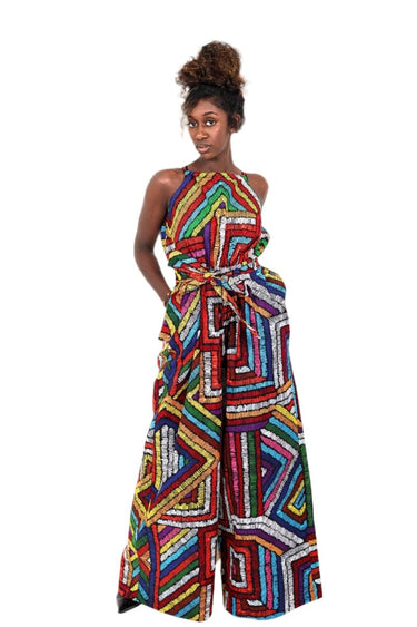 Smooth Visage Ankara African Print Women's Jumpsuit - Smooth Visage