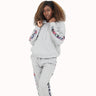 Smooth Visage Handmade Grey Tracksuit with African Tiedye (Adire) Accents - Smooth Visage