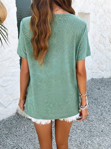 Spring and summer casual solid color short - sleeved T-shirt tops - Smooth Visage