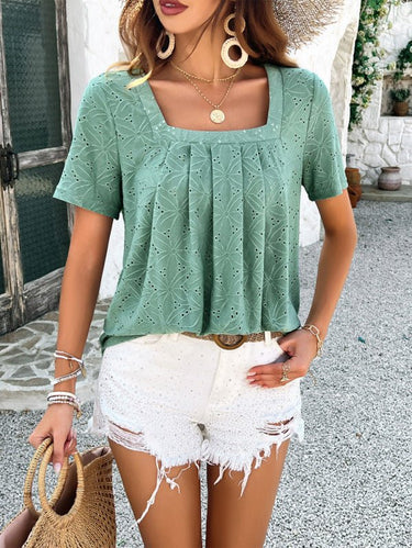 Spring and summer casual solid color short - sleeved T-shirt tops - Smooth Visage