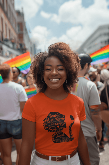 Strong, Beautiful & Confident – Afro Empowerment Word Art T-Shirt - Smooth Visage