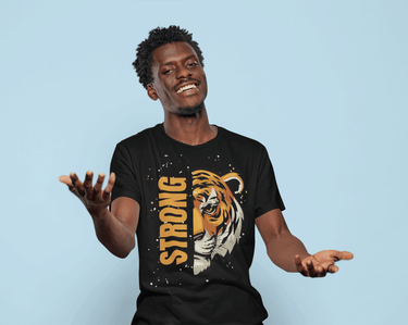Strong Tiger Graphic T-Shirt – Bold & Stylish Men's Tee - Smooth Visage