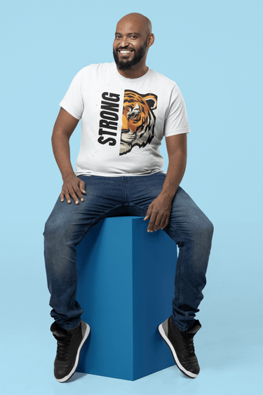 Strong Tiger Graphic T-Shirt – Bold & Stylish Men's Tee - Smooth Visage