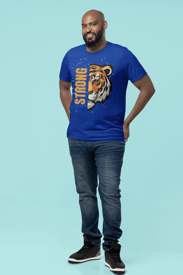 Strong Tiger Graphic T-Shirt – Bold & Stylish Men's Tee - Smooth Visage