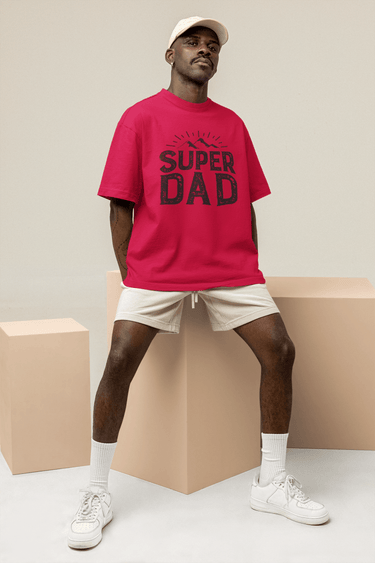 Super Dad Graphic T-Shirt – Father’s Day Gift for Men | Cool Dad Tee in Sport Grey, Red, Royal & More - Smooth Visage