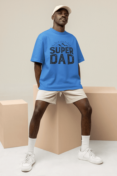 Super Dad Graphic T-Shirt – Father’s Day Gift for Men | Cool Dad Tee in Sport Grey, Red, Royal & More - Smooth Visage