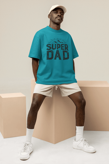 Super Dad Graphic T-Shirt – Father’s Day Gift for Men | Cool Dad Tee in Sport Grey, Red, Royal & More - Smooth Visage