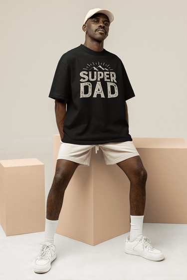 Super Dad Graphic T-Shirt – Father’s Day Gift for Men | Cool Dad Tee in Sport Grey, Red, Royal & More - Smooth Visage