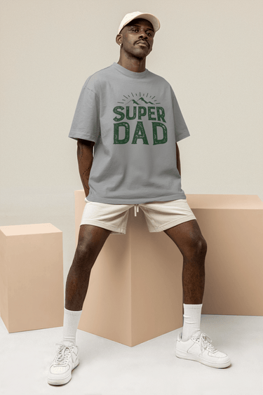 Super Dad Graphic T-Shirt – Father’s Day Gift for Men | Cool Dad Tee in Sport Grey, Red, Royal & More - Smooth Visage