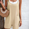 Women's casual solid color suspender jumpsuits - Smooth Visage
