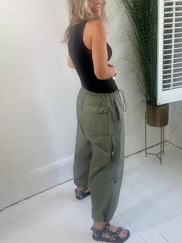 Women's Fashion Urban Casual Ladies Collage Straight Leg Pants Mid Rise Casual Pants - Smooth Visage