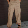 Women's Pants Casual Solid Color Pocket Elastic Waist Jogging Hip Hop Dance Pants - Smooth Visage