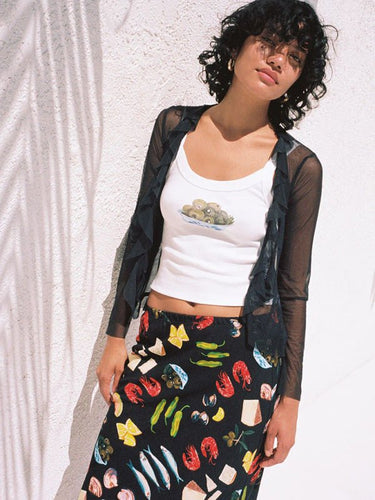 Women's simple printed hot girl camisole vest - Smooth Visage