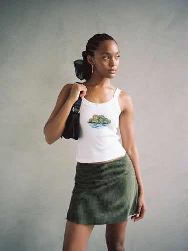 Women's simple printed hot girl camisole vest - Smooth Visage