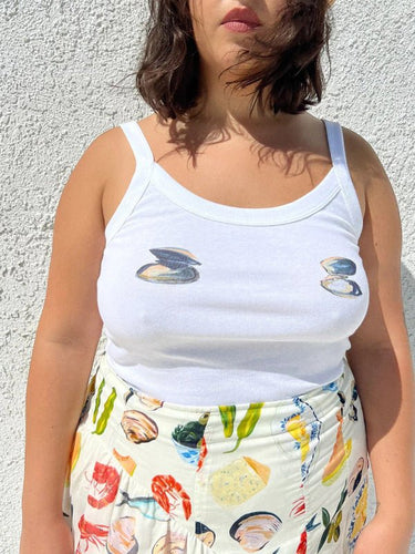 Women's simple printed hot girl camisole vest - Smooth Visage