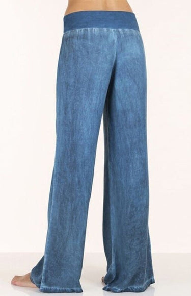 Women's Thin Denim Wide - Legged Pants Pants - Smooth Visage