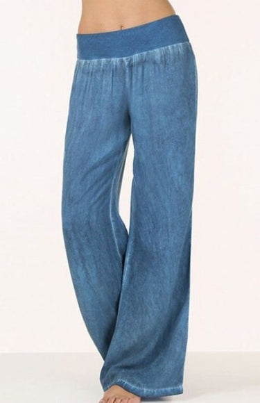 Women's Thin Denim Wide - Legged Pants Pants - Smooth Visage