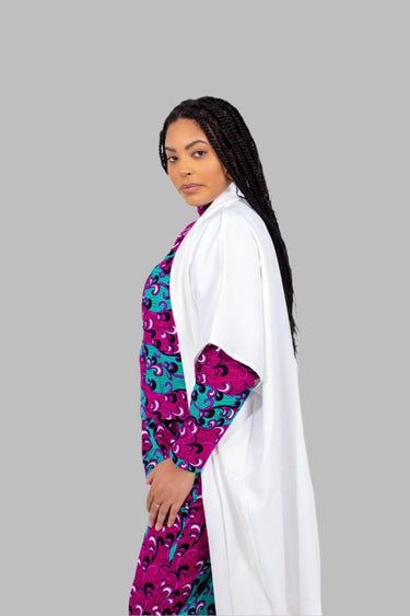 Smooth Visage Ankara Women's Turtle Neck and Kimono Jacket Set - Smooth Visage