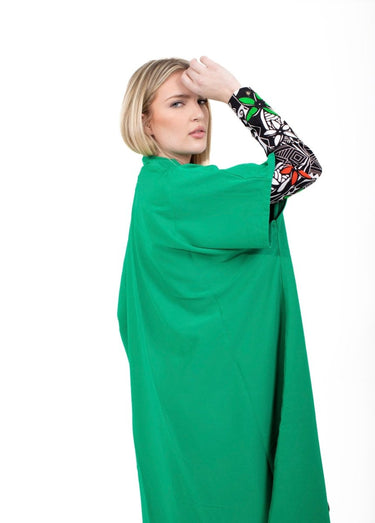 Smooth Visage Green Turtle Neck Top, Pant and Kimono Set - Smooth Visage