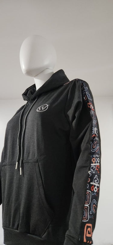 Smooth Visage Hoodie for Women with African Print Sleeve Design - Smooth Visage